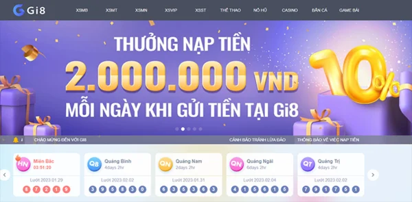 Chương trình thưởng nạp tiền mặt lần đầu tại Gi8   