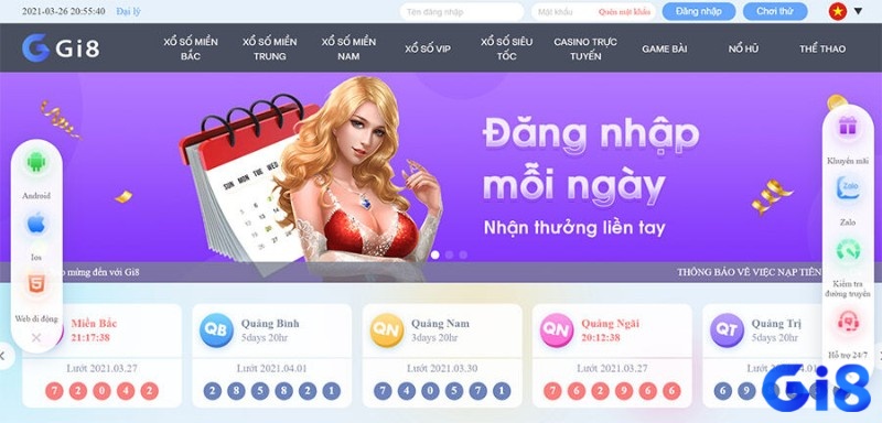 Đăng nhập app đánh lô đề uy tín Gi81 để bắt đầu trải nghiệm